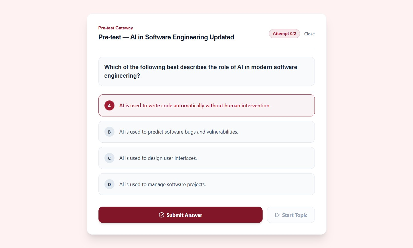 Steps 4-5: Select Topics & Pre-Test